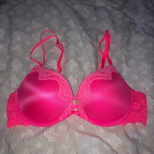 Hot pink push up bra